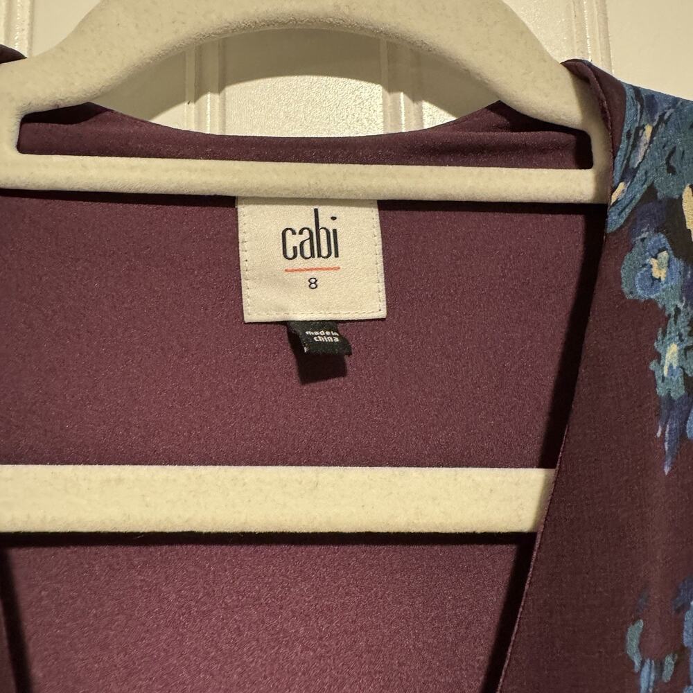 Cabi Treasure Paisley Dress Purple Sleeveless Size 8 - Picture 5 of 7